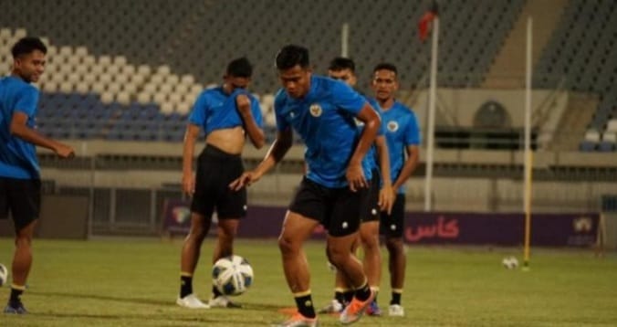 Sesi latihan timnas Indonesia. Foto : Istimewa