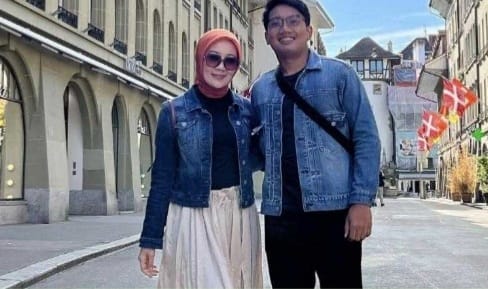 Foto kenangan terakhir Istri Kang Emil bersama Emmeril Kahn  Mumtadz saat berada di Swiss. (Ist)