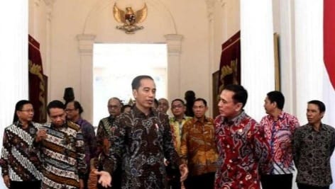 Presiden Jokowi saat menerima Pengurus PSSI. (Ist)