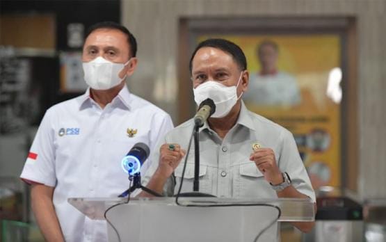 Menpora Zainudin Amali (kanan) bersama Ketum PSSI Mochamad Iriawan (kiri). Foto : Istimewa