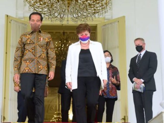 IMF Dan ADB Muji-muji Ekonomi RI Presiden Jokowi dan Perwakilan IMF. (Ist)