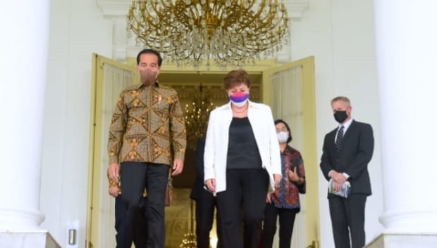 Presiden Joko Widodo saat menerima Perwakilan IMF di Istana Bogor. (Dok. Setpres)