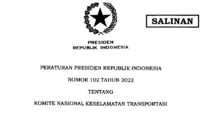 Lembaga KNKT Jadi Institusi Independen. (Ist)