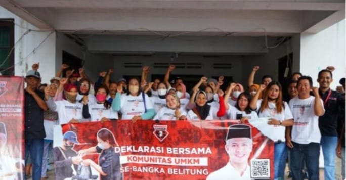 Komunitas UMKM Babel dukung Ganjar Capres 2024. (Ist)