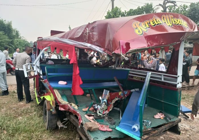 Kepolisian menetapkan pengemudi odong-odong sebagai tersangka pada tragedi maut. (Ist)