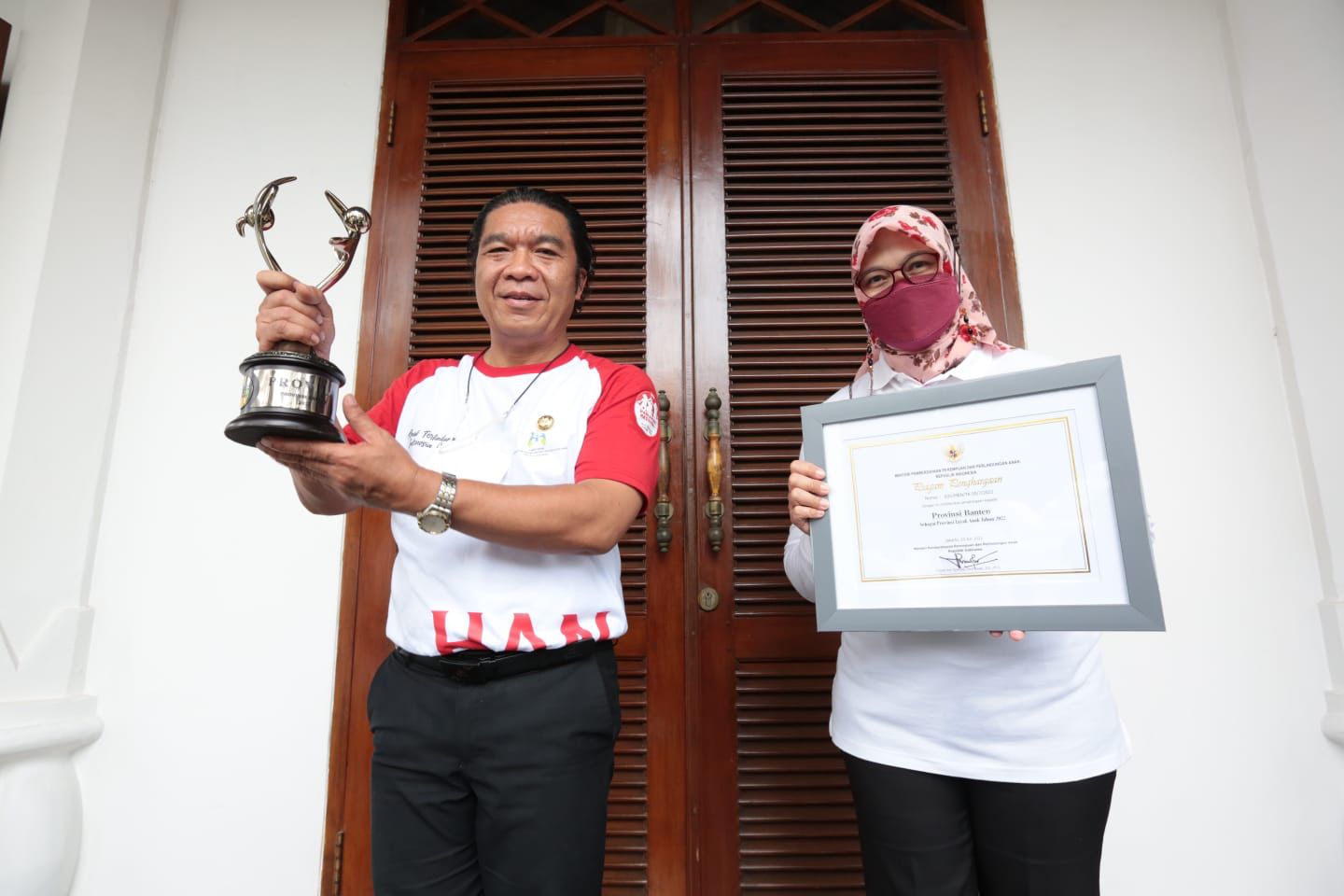 Provinsi Banten Raih Kembali Anugerah Pelopor Provinsi Layak Anak (Provila) Provinsi Banten Raih Kembali Anugerah Pelopor Provinsi Layak Anak (Provila). (Dok. Humas Pemprov Banten)
