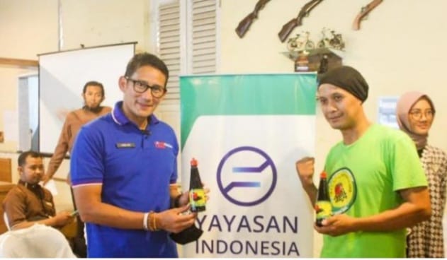 Menparekraf Sandiaga Uno pada acara melek digital marketing di Cafe Boss'A Kota Tegal. Foto : Istimewa