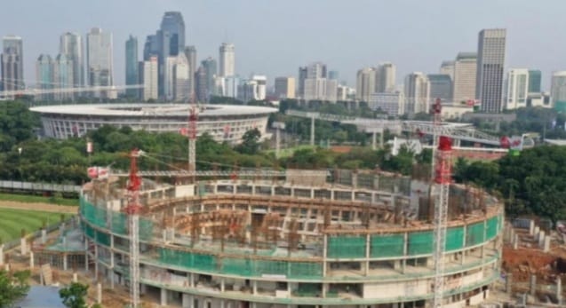 Gedung Multifunction Stadium di GOR Indoor Basket Senayan Komplek Gelora Senayan ditargetkan akan selesai Desember 2022. (Ist)