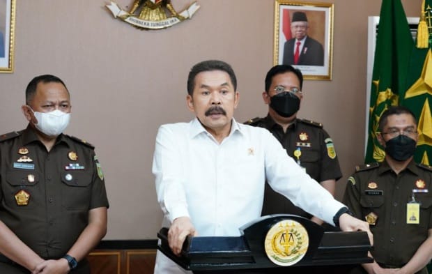 Tangkapan Kejagung Kakap Lagi, Kakap Lagi Jaksa Agung Burhanuddin saat konferensi pers terkait korupsi KS. (Ist)