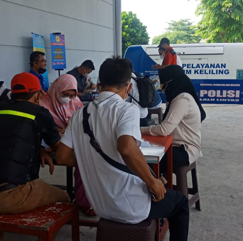 Lokasi SIM keliling Pamulang Square. (tangselpos.id/ist)