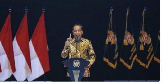 Presiden Joko Widodo pada acara Silaturahmi Nasional Persatuan Purnawirawan TNI AD di Sentul. (Dok. Setpres)