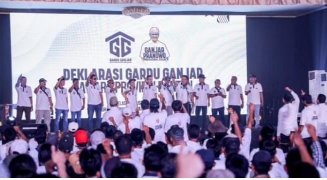 Deklarasi Jawara Banten Sepakat Dukung Ganjar Presiden 2024 Ribuan warga dari empat Kabupaten se Banten deklarasi untuk Ganjar maju Presiden 204. Foto : Istimewa