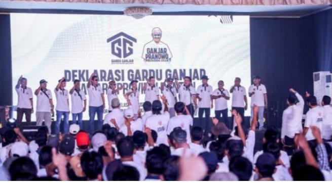 Ribuan warga dari empat Kabupaten se Banten deklarasi untuk Ganjar maju Presiden 204. Foto : Istimewa