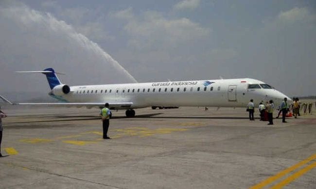Pesawat Garuda jenis Bombardier CRJ-1000. (Ist)