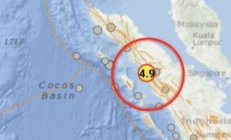 Gempa Darat M4,9 Guncang Wilayah Tapanuli Tengah Gempa 4.9 menguncang Tapanuli Tengah, Sumatera Utara. (Ist)
