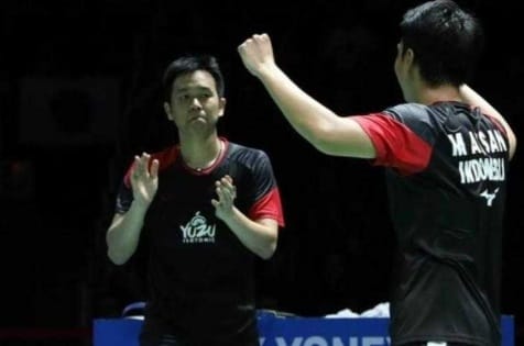 Salah satu pasangan gandra putra terbaik Indonesia M Ahsan/Hendra S. Foto : Istimewa