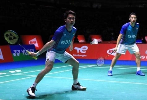 Kevin/Marcus melangkah ke 16 besar kejuaraan Bulutangkis Dunia 2022 setelah mengalahkan pasangan Ceko. Foto : Istimewa