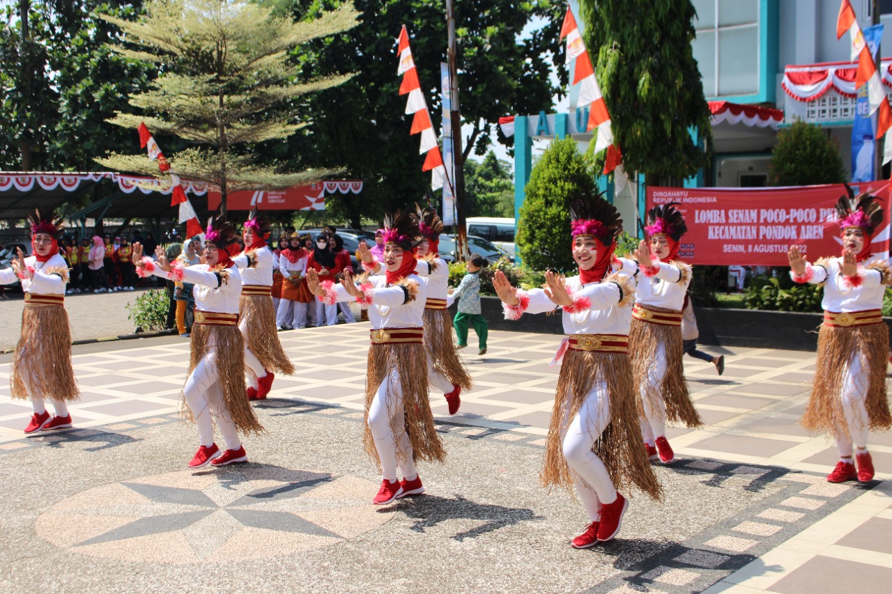 Lomba Poco-Poco dalam rangka HUT Kemerdekaan RI di Kecamatan Pondok Aren,Kemarin. (tangselpos.id/ist)