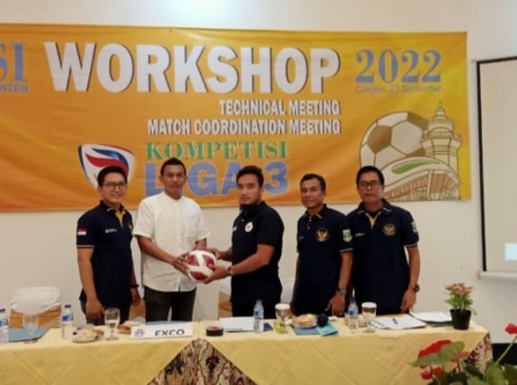 21 Tim Berlaga di Liga 3 Regional Banten PSSI Banten menggelar Worksphop dan MCM di Kota Cilegon. Foto ; Istimewa