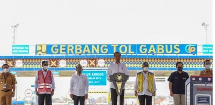 Jokowi Minta Tanjung Priok Dan Patimban Berkompetis Presiden Jokowi saat1 meresmikan Tol Cibitung -Cilincing dan Serpong-Balaraja. (Ist)