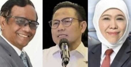 Mahfud MD, Muhaimin Iskandar dan Khofifah. (Ist)