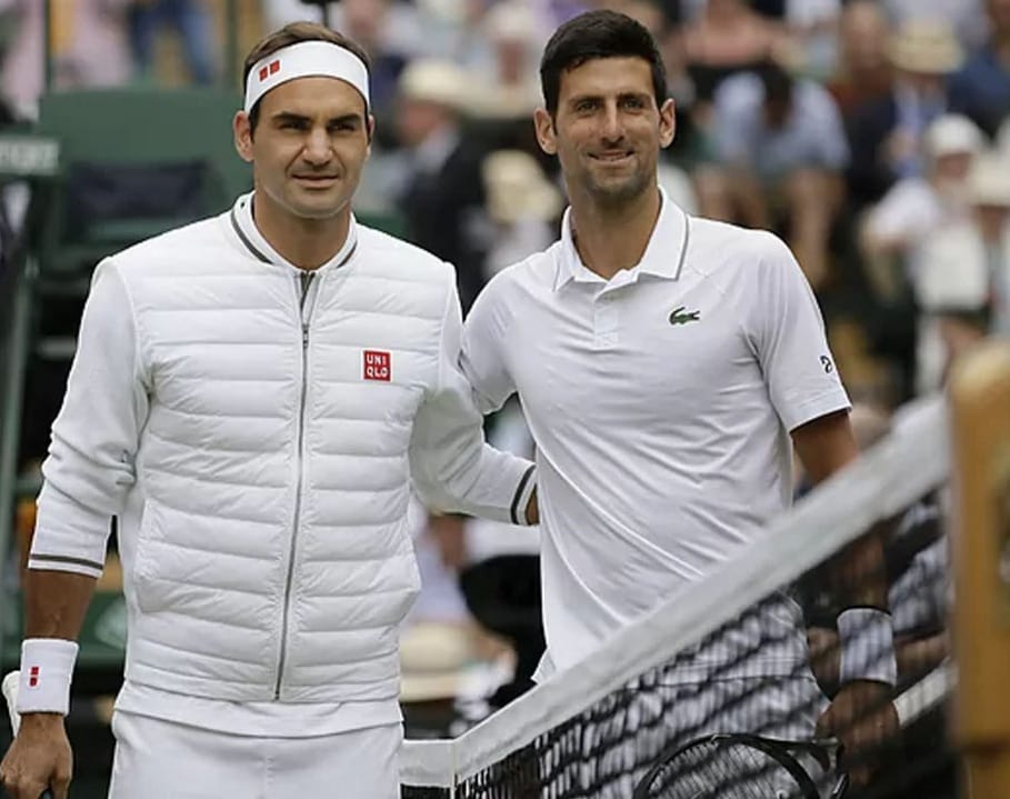 Roger Federer dan Novak Djokovic. (Ist)