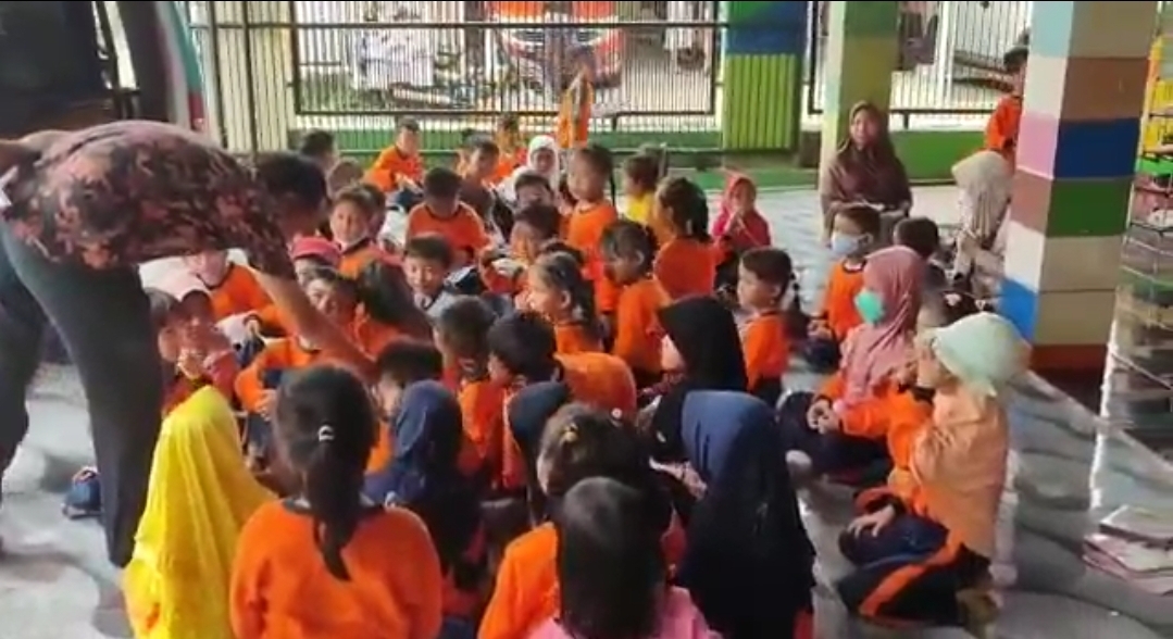 Pusling baru saja menyambangi anak-anak di TK Intan Permata, Rawa Buntu, Serpong, Tangsel, Kamis (22/9/2022) lalu. (tangselpos.id/ist)