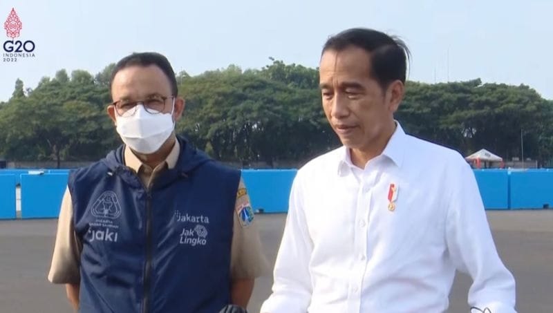 Anies Tak Sejalan Dengan Presiden Jokowi Presiden Jokowi dan Gubernur DKI Anies Baswedan. (Foto : Satpres)