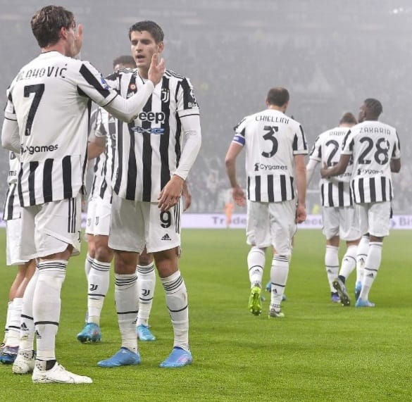 Duel Juventus vs Bologna Para pemain Juventus usai laga pertandingan. (Ist)