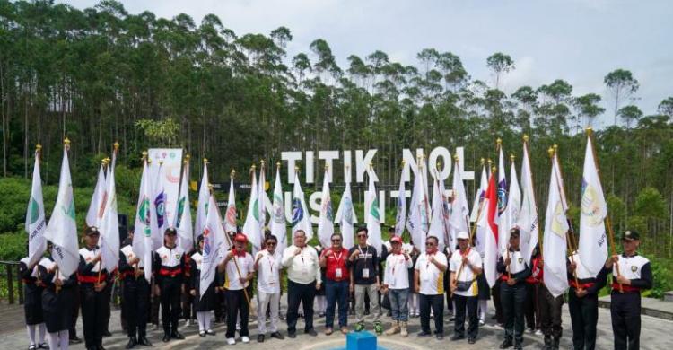 Perwakilan Pemuda dari seluruh Indonesia berkumpul di titik nol IKN untuk melaksanakan Upacara Sumpah Pemuda. (Ist)