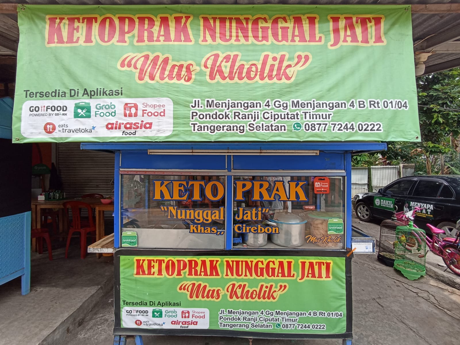 Ketoprak Nunggal Jati Mas Kholik, yang terletak di Pondok Ranji. (tangselpos.id/mg-1)