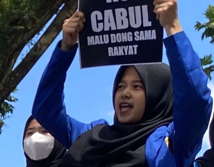 Aksi mahasiswa Pandeglang kecam aksi pencabulan oleh oknum Anggota Dewan. Foto : Istimewa