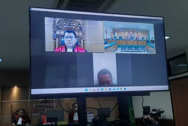 Eks Hakim PN Rangkasbitung Dituntut 2 Tahun Penjara Sidang di PN Rangkasbitung. Foto : Istimewa