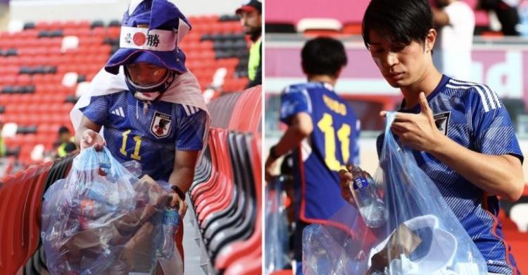 Fans Jepang TOP BGT, Sekalipun Timnya Keok, Tetap Mau Punguti Sampah Stadion (Foto : Istimewa)