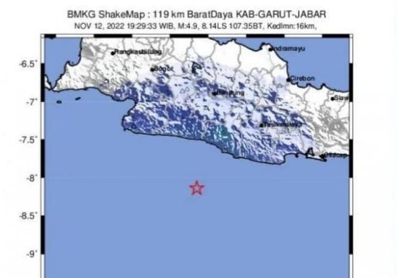 Gempa M5,3 Guncang Garut, Getaran Terasa Hingga Kabupaten Bandung (Foto : Istimewa)
