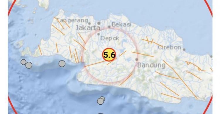 Gempa M5,6 Guncang Cianjur, Tidak Berpotensi Tsunami (Foto : Istimewa)