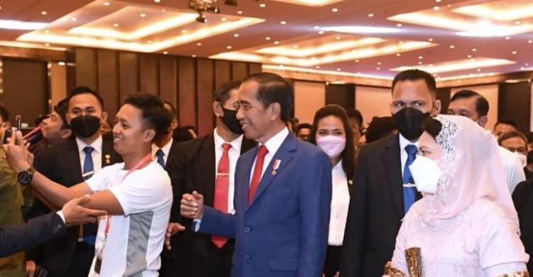 Presiden Jokowi saat menghadiri syukuran penyelenggaraan KTT G20. (Foto : Setpres)