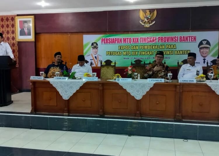 Rapat persiapan pelaksanaan MTQ Tingkat Provinsi Banten. Foto : Istimewa