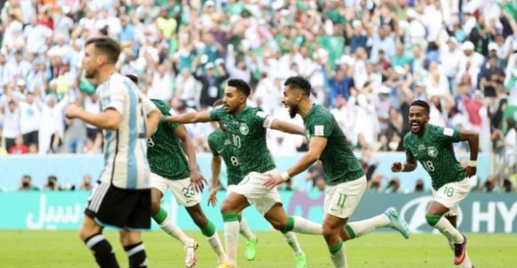 Kejutan, Lionel Messi Cs Dihajar Arab Saudi Keceriaan para pemain Arab Saudi setelah mengalahkan salah satu tim unggulan Argentina. Foto : Istimewa