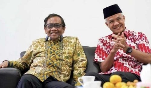 Soal Pertemuan Dengan Ganjar Pertemuan Menko Polhukam Mahfud MD dengan Gubernur Jateng Ganjar Pranowo di Kampus Universitas Wahid Hasyim, Semarang. (Ist)