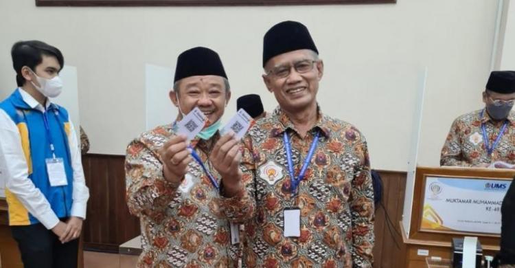 Suksesi Muhammadiyah Tak Serame Suksesi NU Pimpin kembali Muhammadiyah. Abdul Mu'ti (kiri) dan Haedar Nasir (kanan). (Ist)
