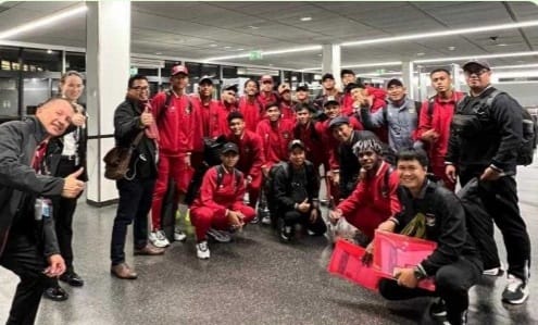 Timnas U-20 saat tiba di Spanyol. Foto : Istimewa