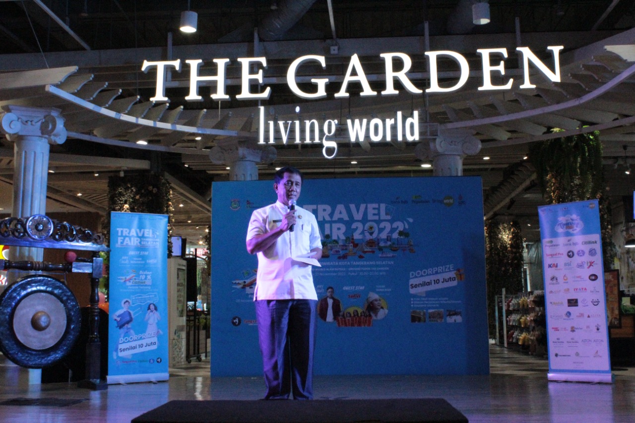 Travel Fair 2022 yang digelar selama 25 - 27 November, resmi dibuka di Living World Alam Sutera, Tangerang Selatan, Jumat (25/11/2022). (tangselpos.id/mg1)