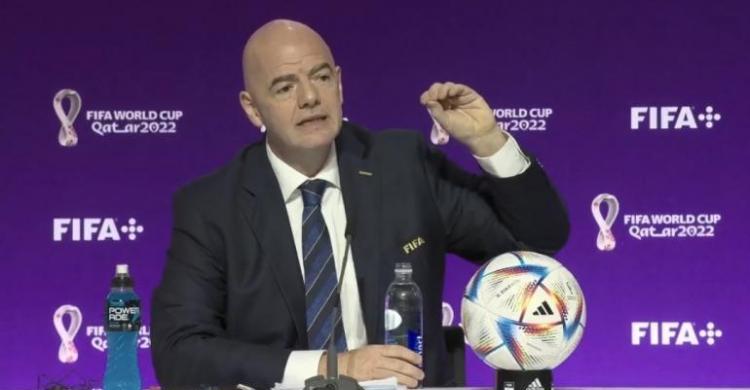 Presiden FIFA Gianni Infantino saat jumpa pers. (Ist)