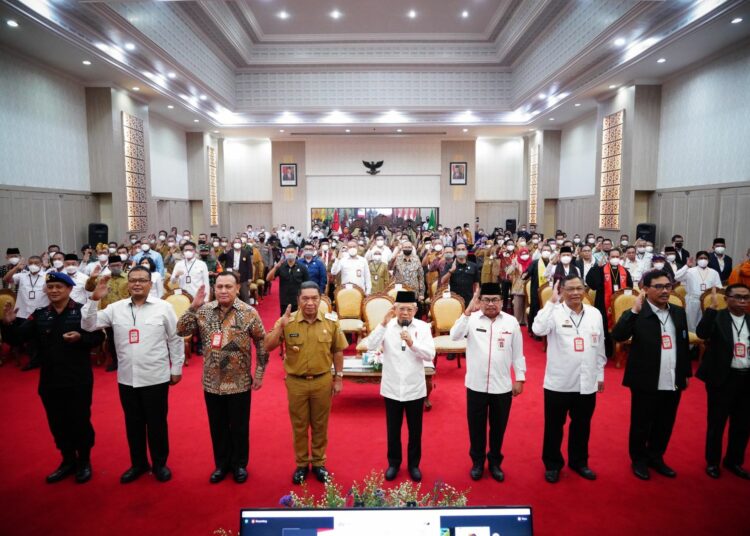 Wapres Ma'ruf Amin pada acara Penguatan Pembinaan Ideologi Pancasila di Pendopo Kantor Gubernur Banten. Foto : Istimewa