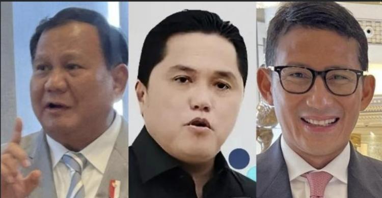 3 Menteri Jokowi Paling Bersinar: Prabowo, Erick, Sandi (Foto : Istimewa)