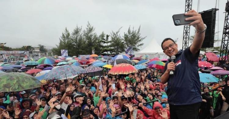 Anies, Kampanye Keliling Sumatera Pake Private Jet Calon Presiden Partai Nasdem Anies Baswedan. (Ist)