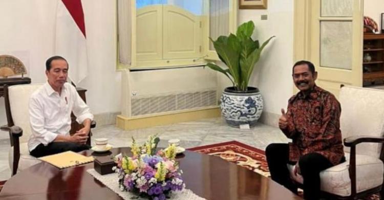 FX Rudy Masuk Istana Presiden Jokowi saat menerima FX Hadi Rudyatmo Ketua DPC PDIP Kota Solo di Istana Merdeka. (Foto : Setpres)