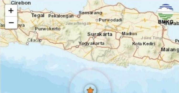 Gempa M4,7 Pacitan, Tak Picu Tsunami, Bantul Ikut Bergetar (Foto : Istimewa)