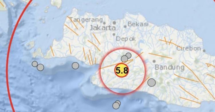 Gempa M5,8 Guncang Sukabumi, Kedalaman 104 Km (Foto : Istimewa)